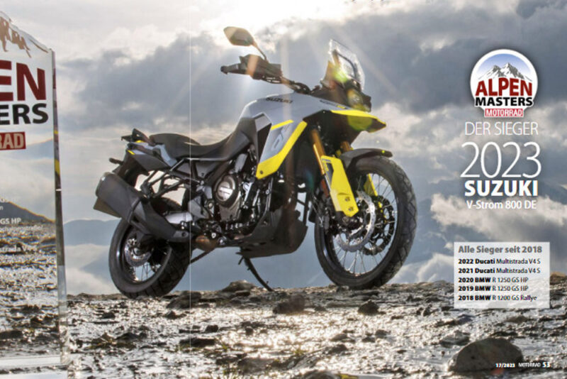 V-Strom 800 vence BMW 1250 e Multistrada V4 em rali